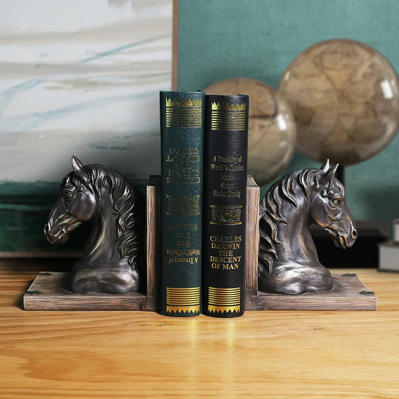 The Equus Resin Horse Bookend Set