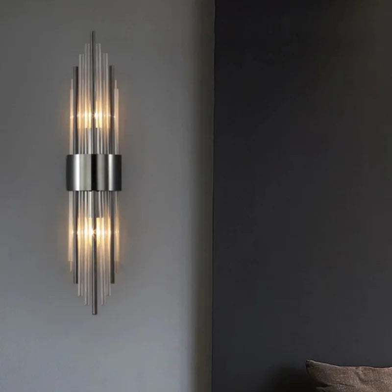 The Palazzo Gold Crystal Rod Wall Sconce