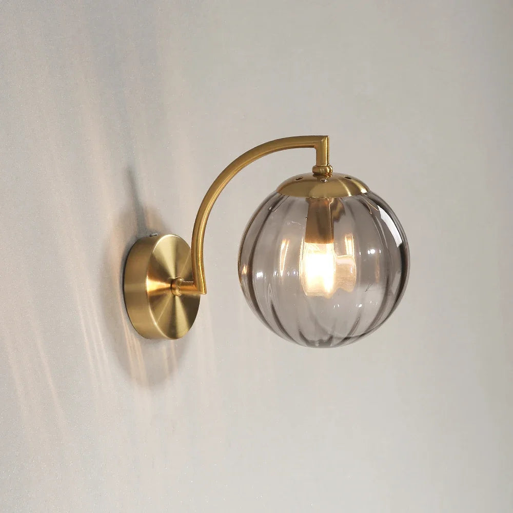 The Orwell Ribbed Globe Wall Sconce