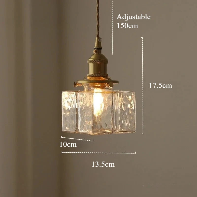 The Hartwell Hammered Glass Pendant Light