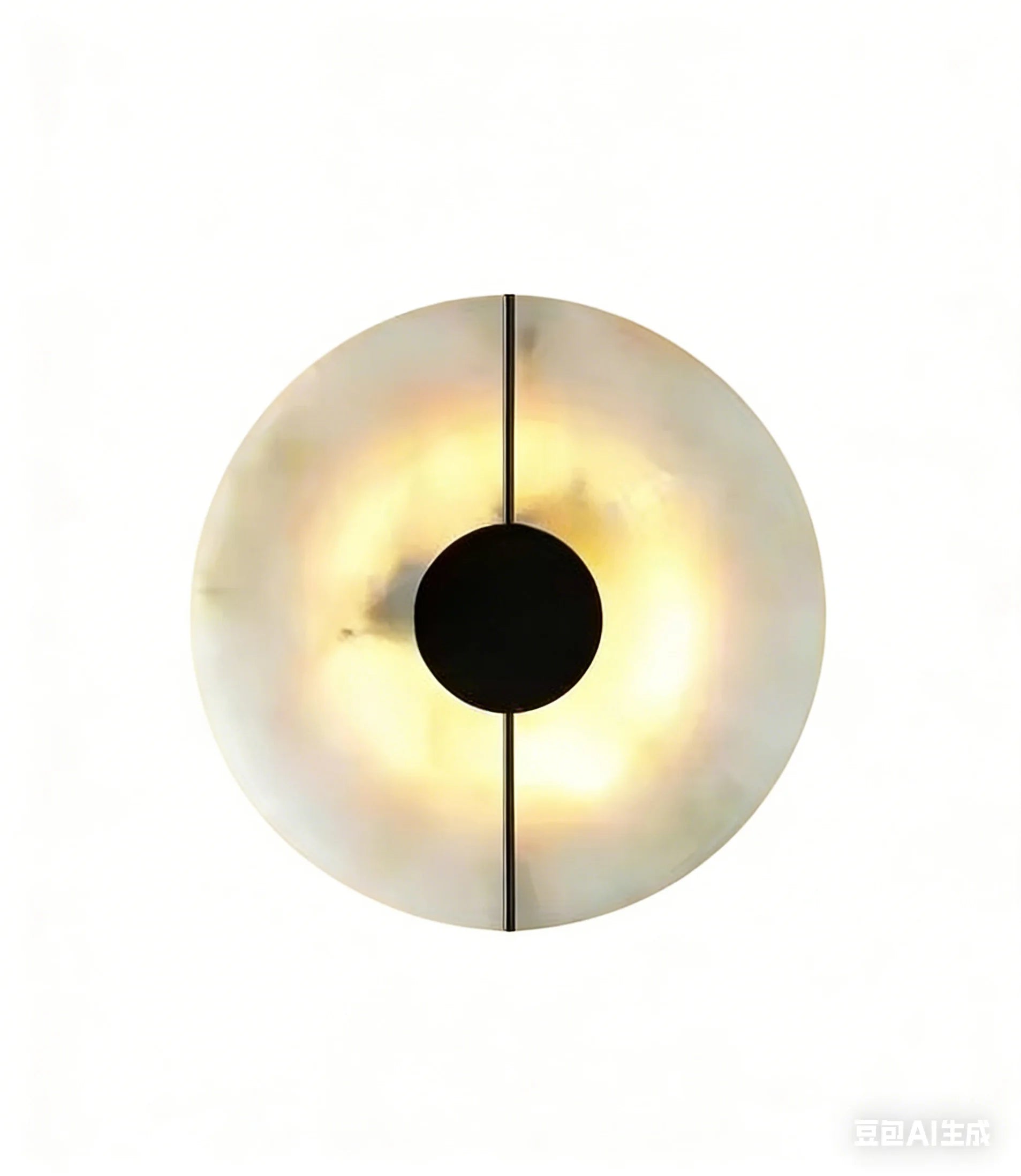 The Tondo Marble Effect Disc Wall Sconce