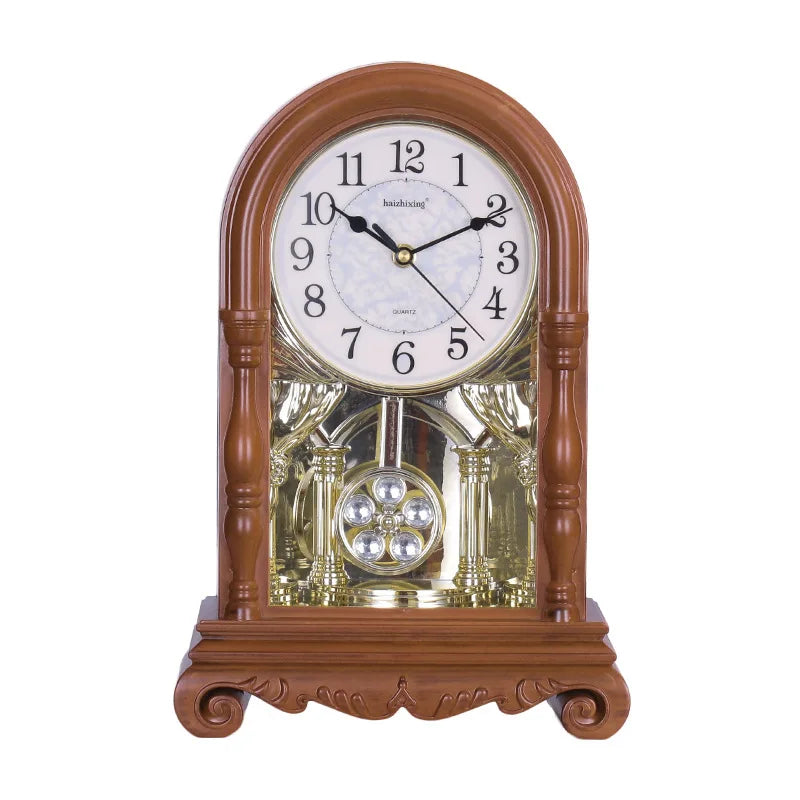 The Édouard Cathedral Music Seat Pendulum Clock, detail view