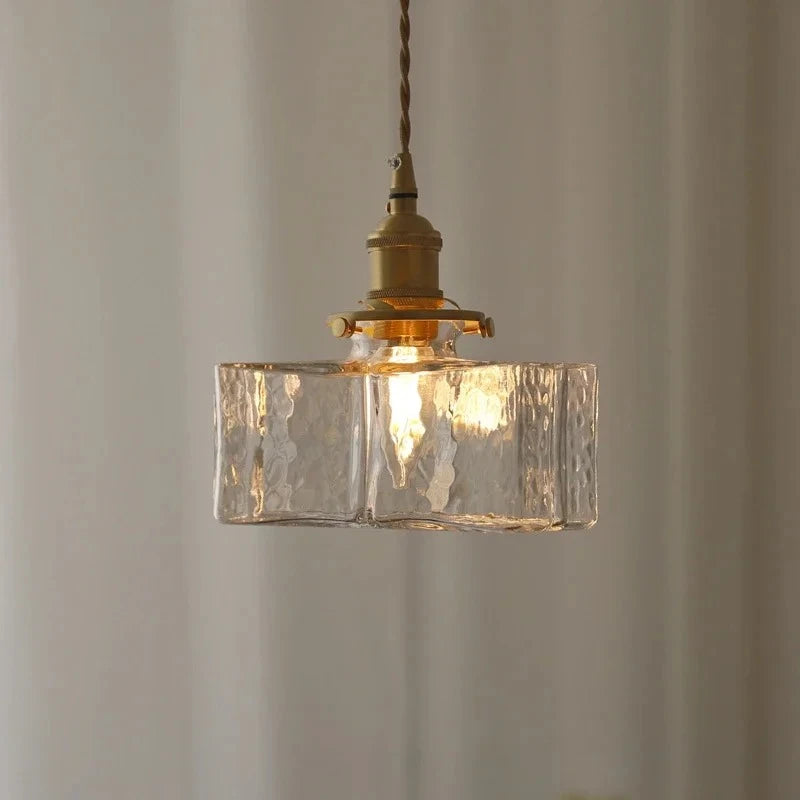 The Hartwell Hammered Glass Pendant Light