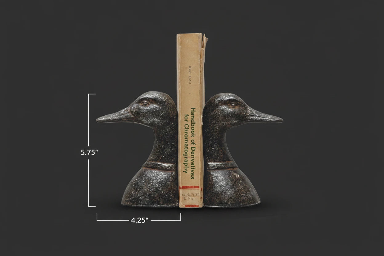 The Mallard Cast Metal Duck Bookend Set
