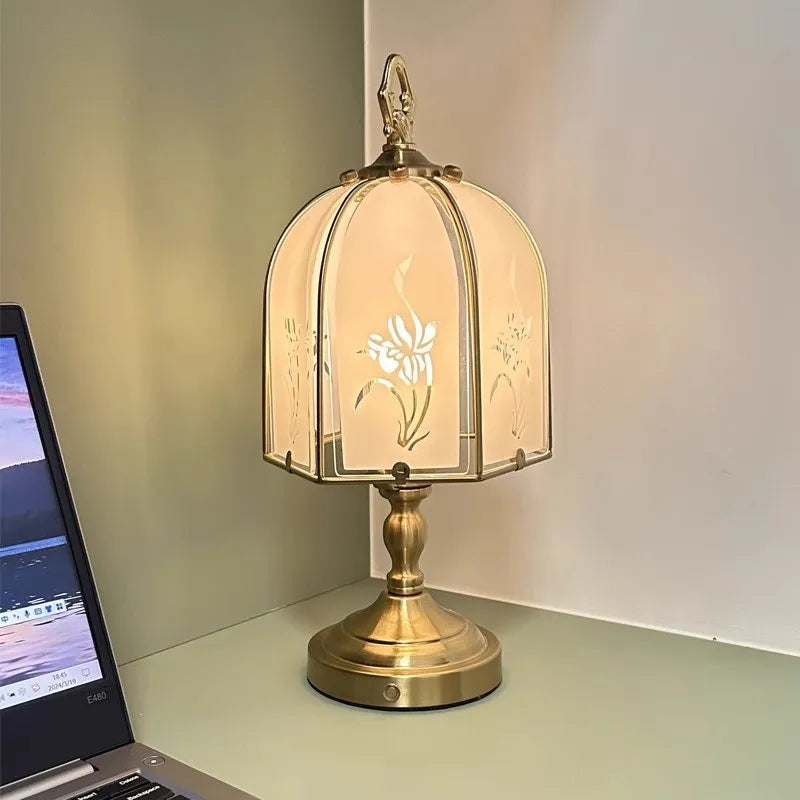 The Shanghai Etched Glass Table Lamp