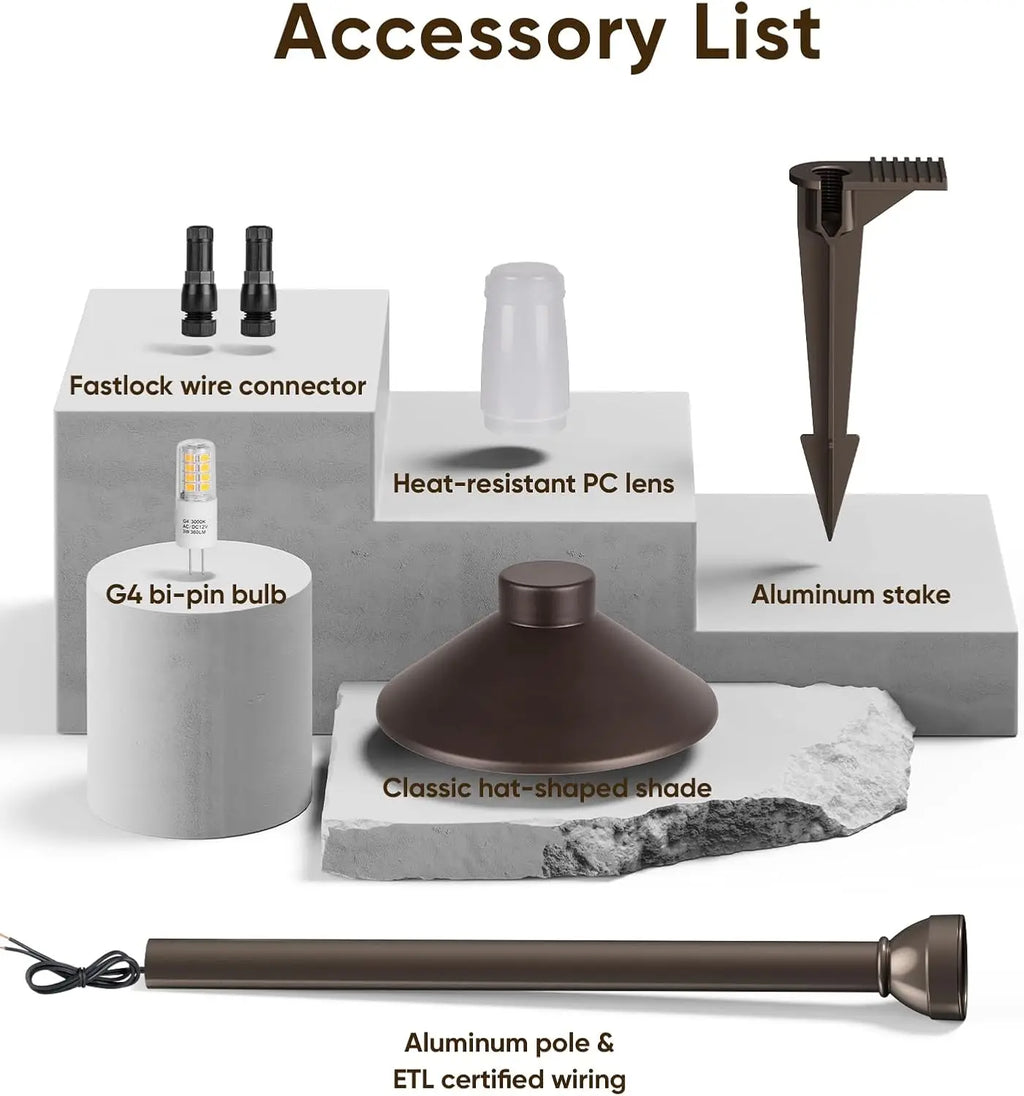 The Devereux Bronze Pathway Lights Set of 12