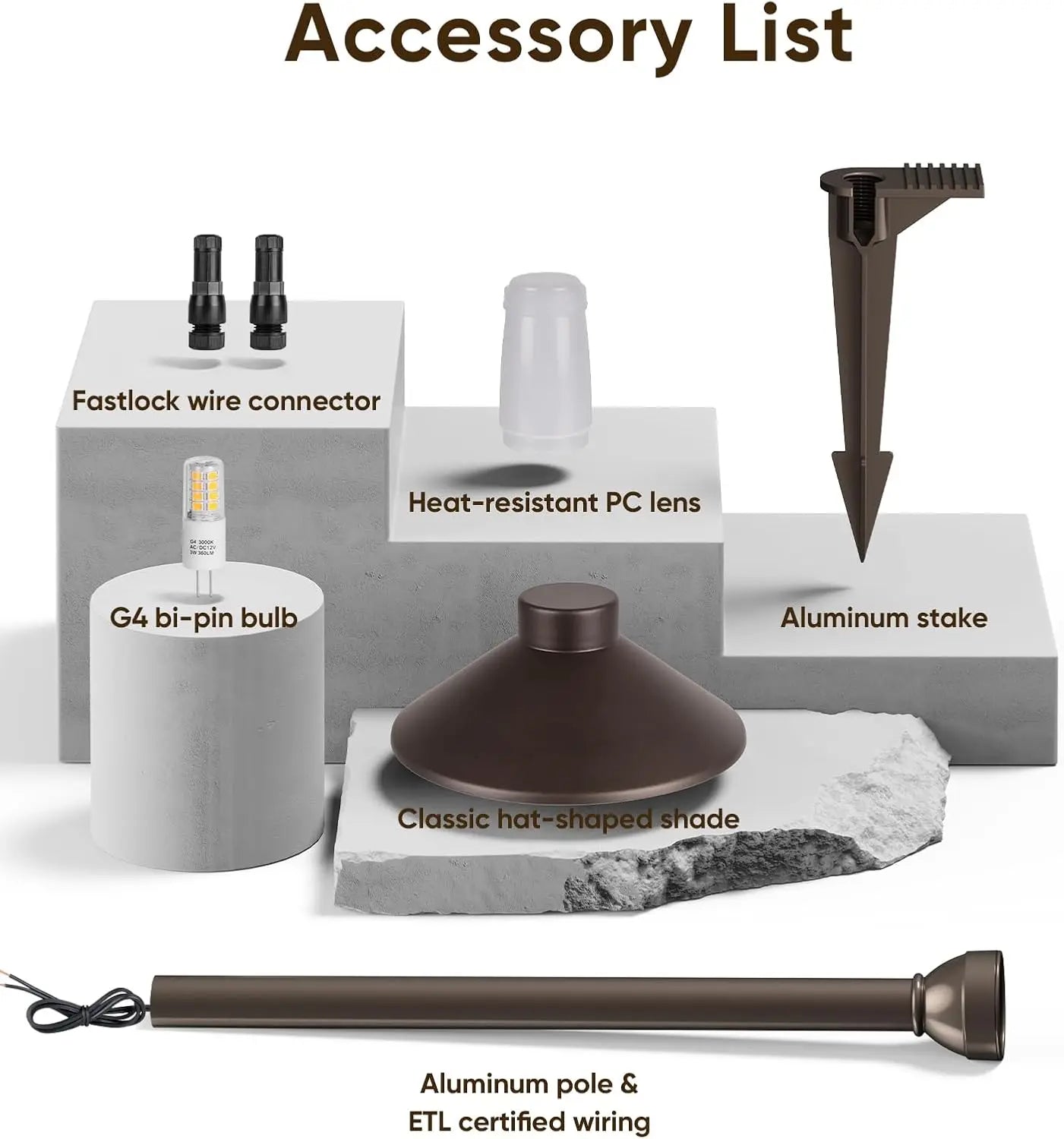 The Devereux Bronze Pathway Lights Set of 12