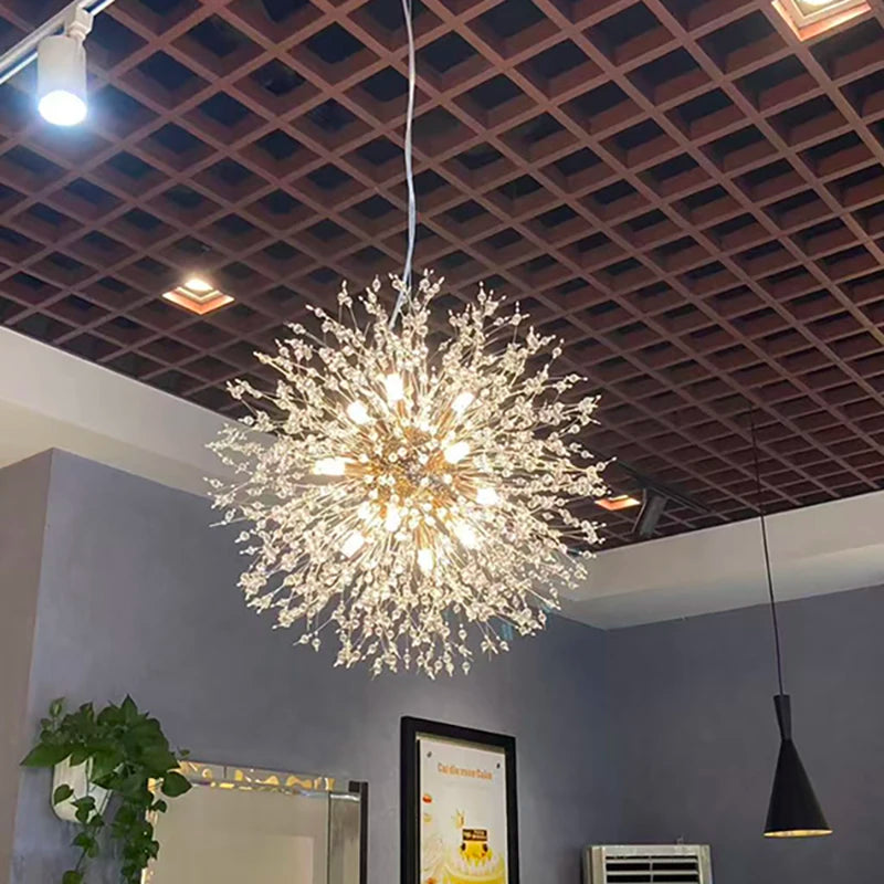 The Stellaria Dandelion Crystal Pendant Light