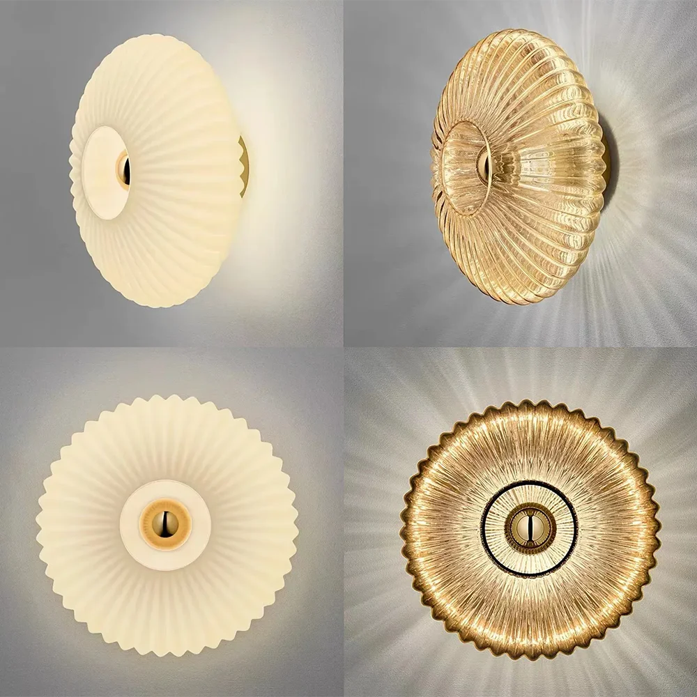 The Solaris Ripple Glass Wall Sconce