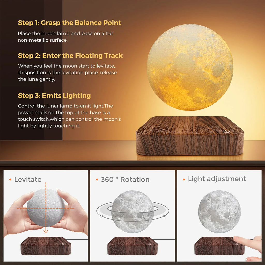 The Orbit Levitating Moon Lamp