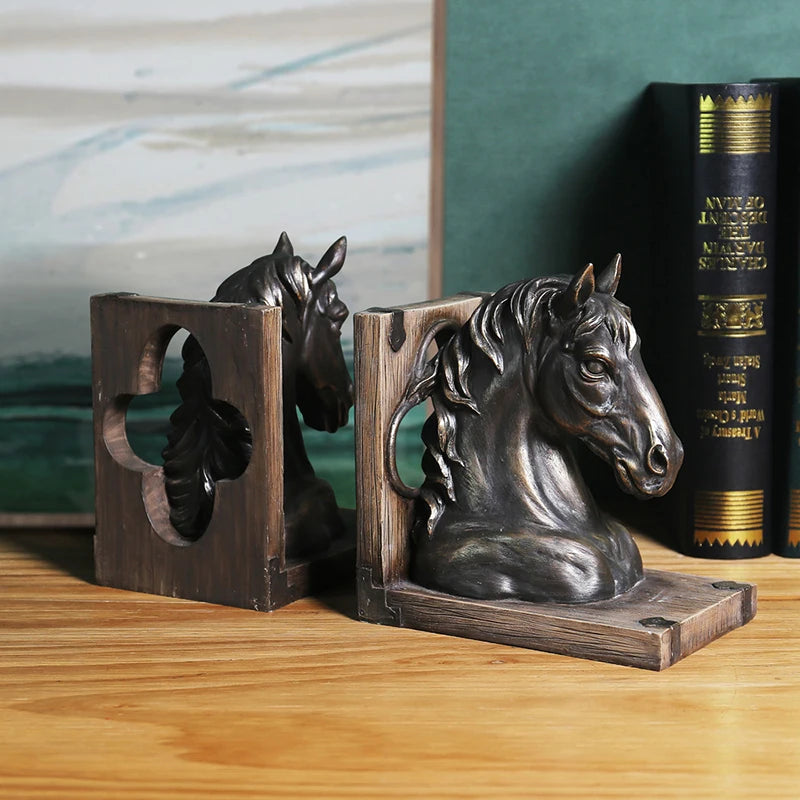 The Equus Resin Horse Bookend Set