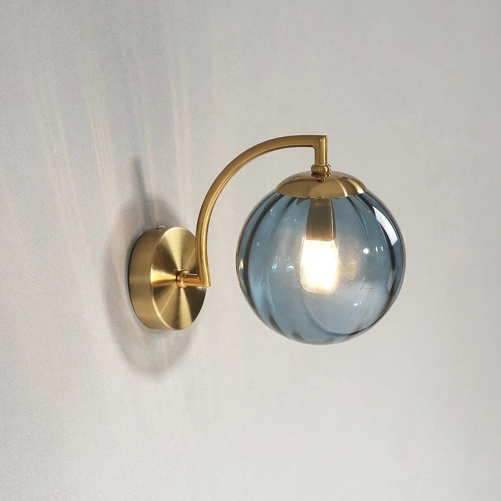 The Orwell Ribbed Globe Wall Sconce