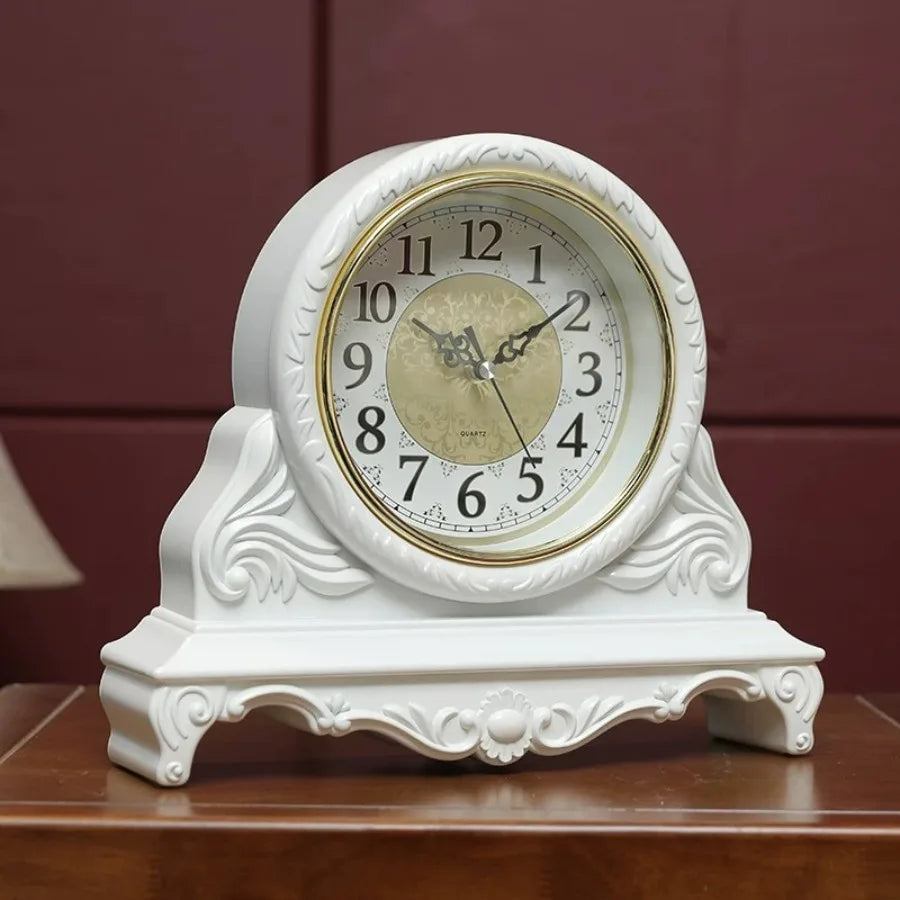 The Clarence Antique Resin Mantle Clock