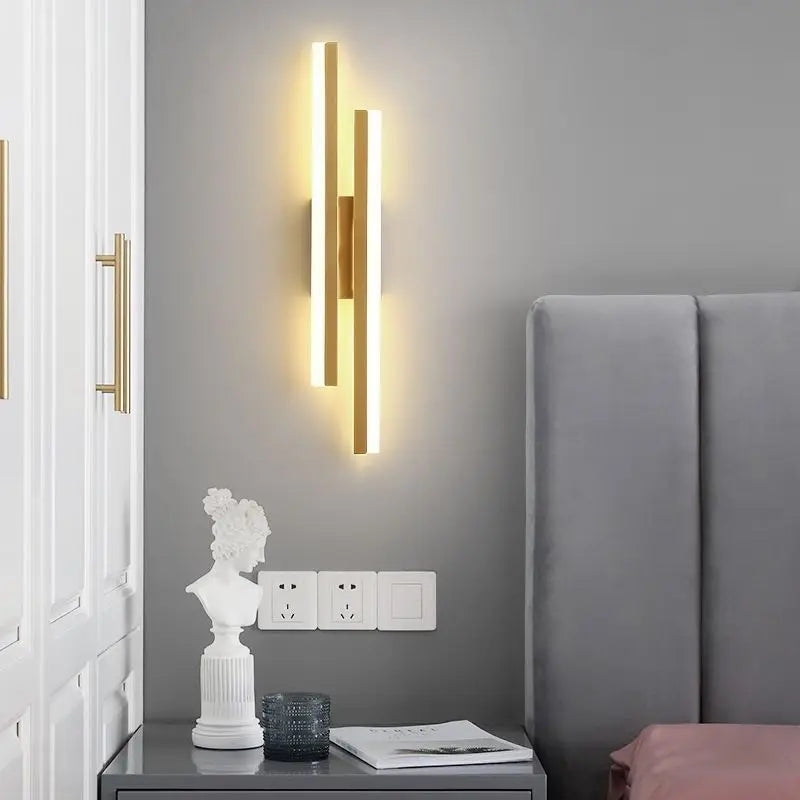 The Colonna Brass Linear Wall Sconce