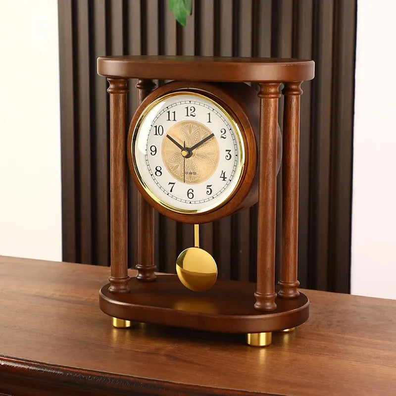 The Bramwell Solid Wood Desk Clock