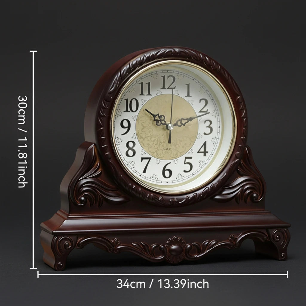 The Clarence Antique Resin Mantle Clock