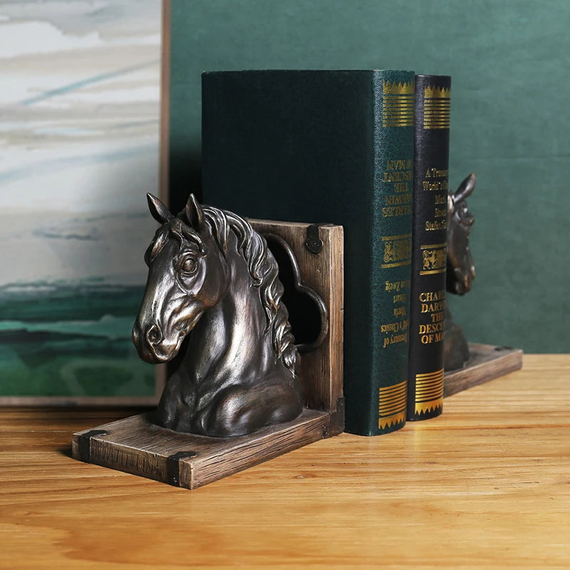 The Equus Resin Horse Bookend Set