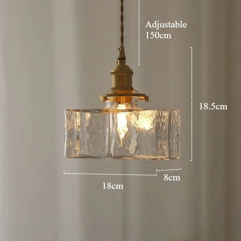 The Hartwell Hammered Glass Pendant Light