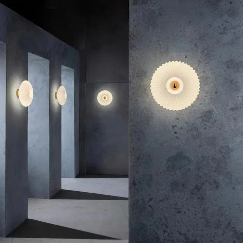 The Solaris Ripple Glass Wall Sconce