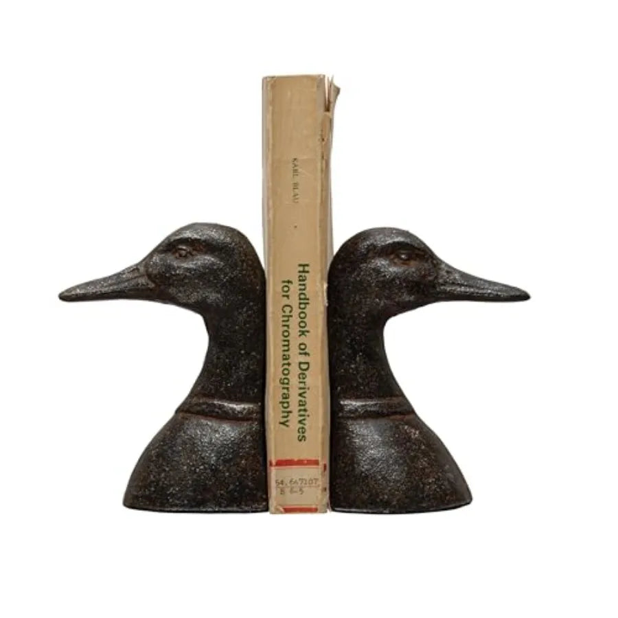 The Mallard Cast Metal Duck Bookend Set