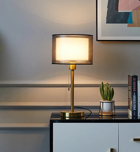 The Pemberton Double Shade Fabric Table Lamp