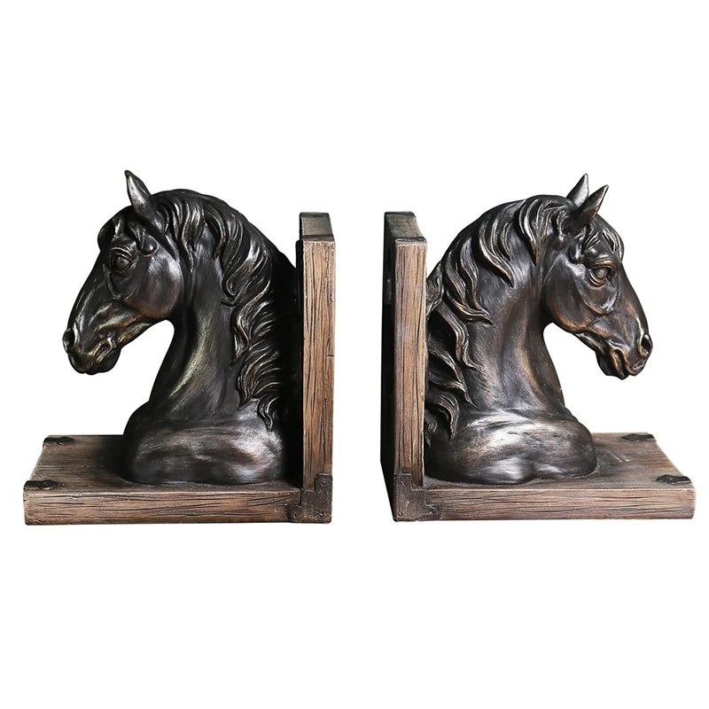 The Equus Resin Horse Bookend Set