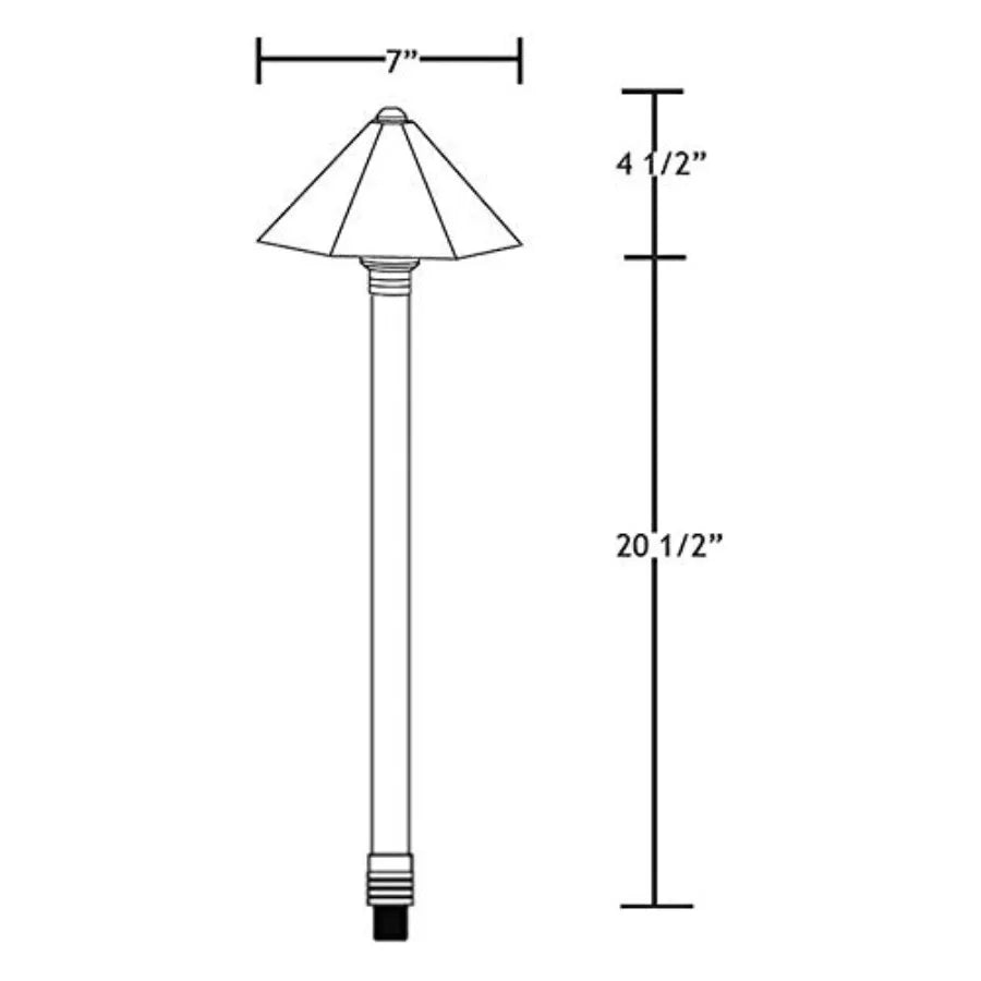 The Hadley Tall Brass Path Light