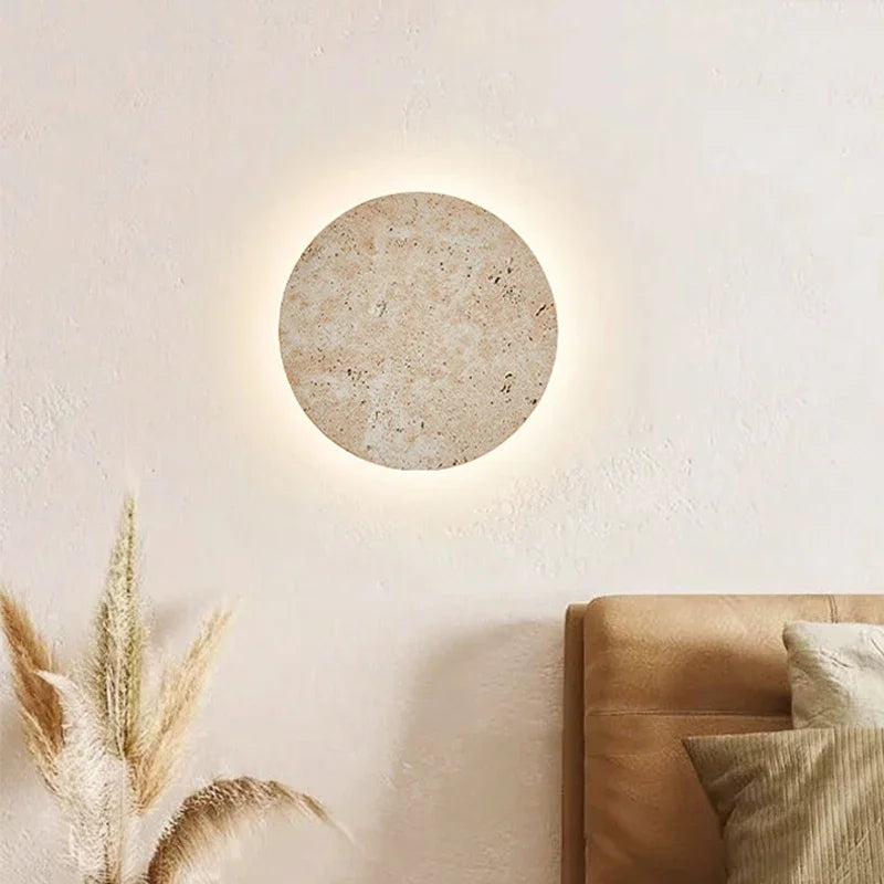 The Grotta Travertine Cave Stone Wall Sconce
