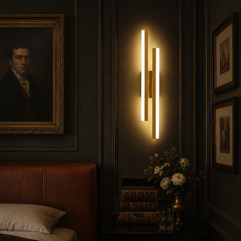 The Colonna Brass Linear Wall Sconce