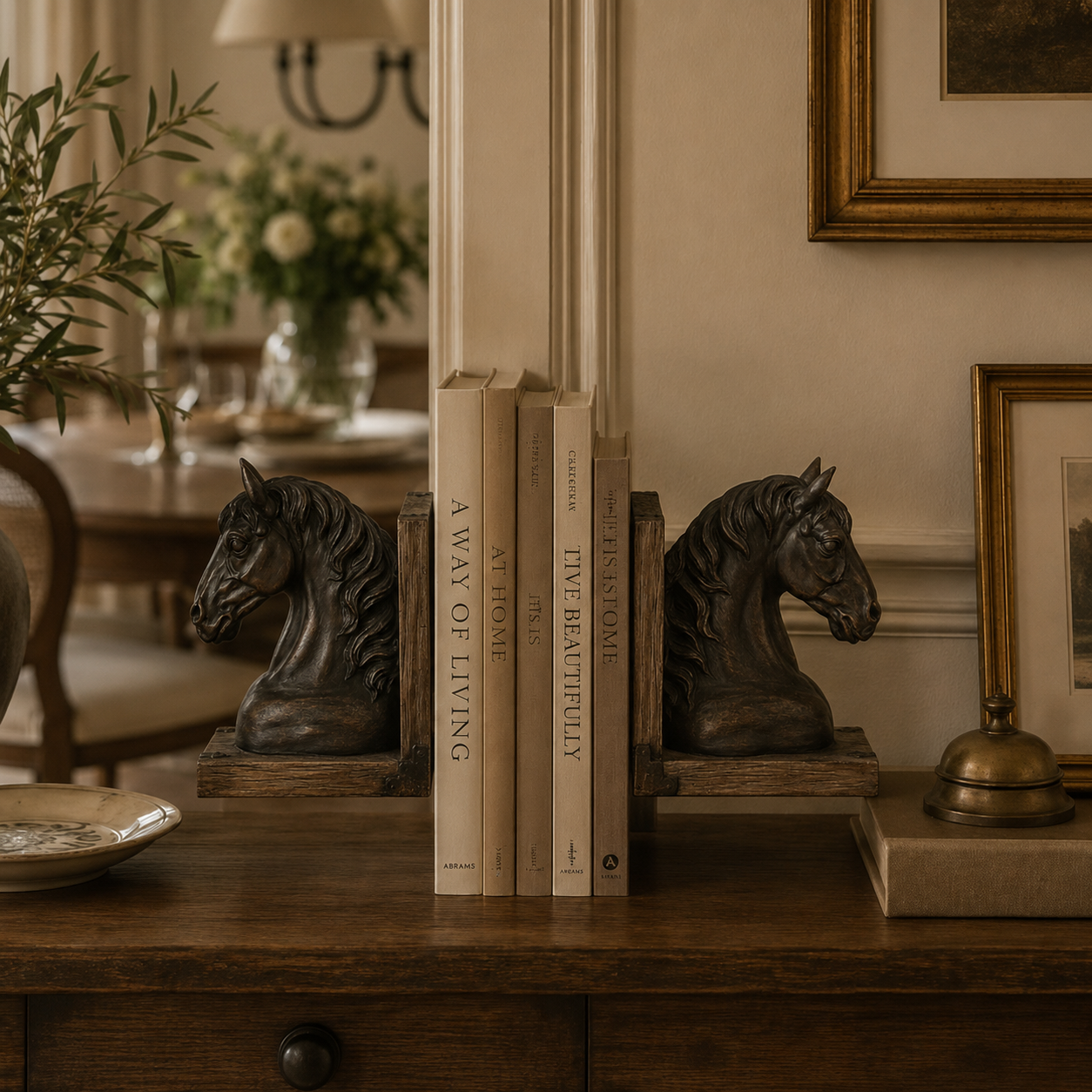 The Equus Resin Horse Bookend Set