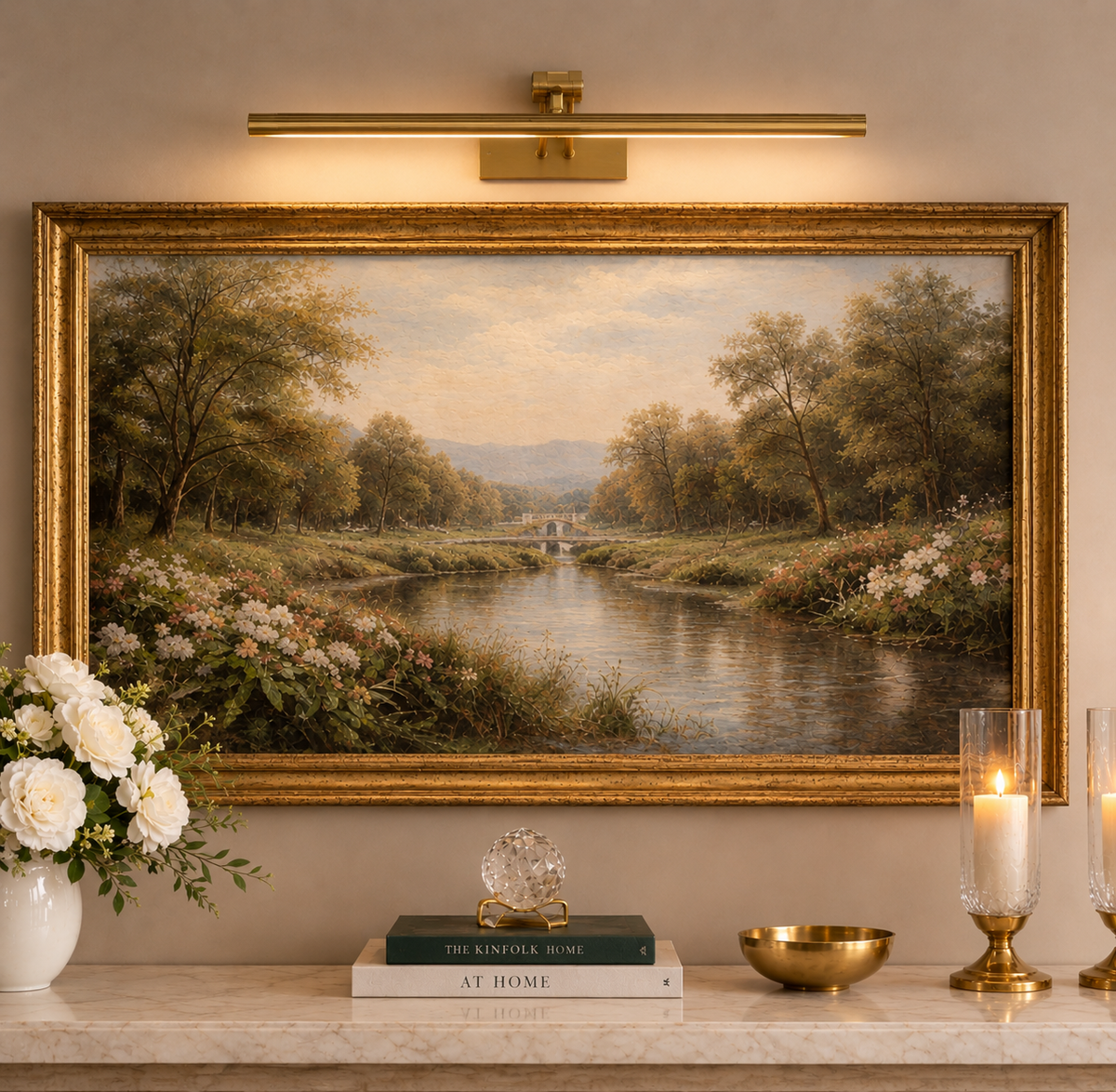 The Walton Wireless Brass Picture Light