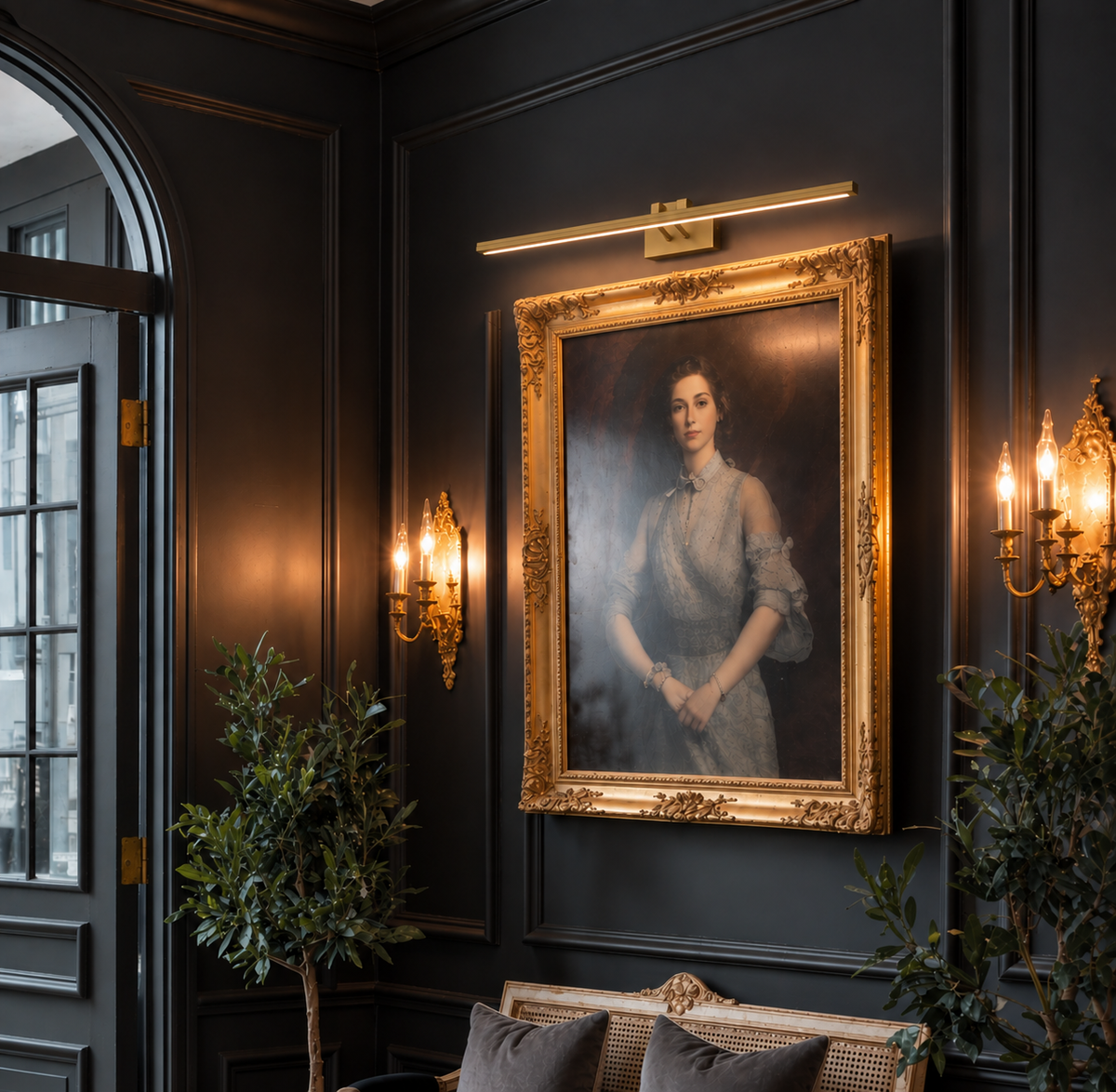 The Walton Wireless Brass Picture Light